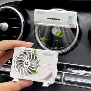 Mini Solar Air Conditioner Car Air Freshener Decorative Aromatherapy Machine Long Lasting Fragrance Solar Perfume Car Accessories