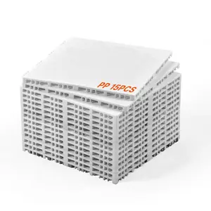 Dryland Tiles for Hockey Floor Mat, 12x 12 in 15 Pcs Interlocking Versatile Training Surface, Dance Floor Tiles, Hockey Training Equipment Board for Shooting (Ash Gray, 15 sq. ft/Box)