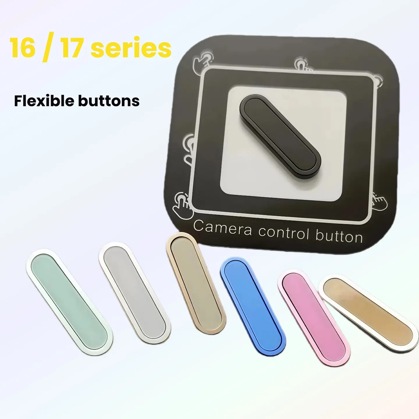 Ai Button Touch Control for iPhone 16/17 Series, Metal Button Frame, Stylish Design with Scratch-Resistant, Multiple Color Options
