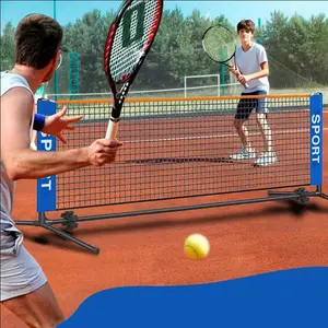 Portable Soccer Net, Pickleball Net for Driveway & Backyard, Volleyball Net, Height Adjustable for Outdoor Use, 30inch x 122inch Badminton Net, Portable Tennis Net, Badminton Equipment, Suitable for Soccer, Pool & Beach (Net Only)