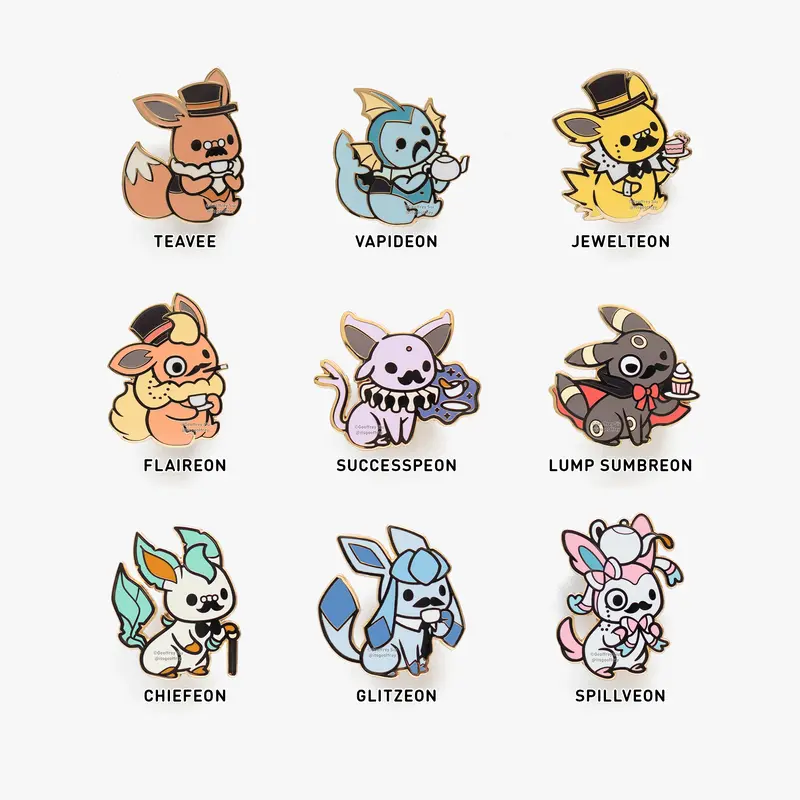 Teaveelution Gentlemon Hard Enamel Pins