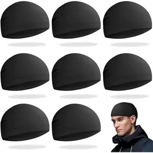 9Pcs Skull Cap Sweat Wicking Helmet Liner Breathable Cycling Beanie Running Sports Hat Cooling Head Wraps for Men (Black) - Home Improvement.
