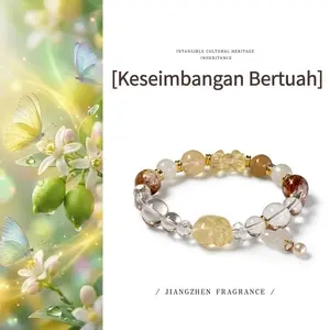 [Lemon Butterfly Fortune] crystal bracelet, white crystal moonstone cherry agate super seven lemon quartz butterfly, unisex daily gift, 10-17mm beads, natural stone gold spacer shell pendant, wealth beauty luck symbol