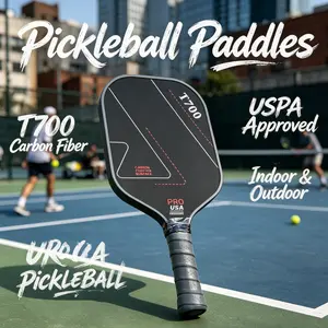 High-Performance Pickleball Paddle for All Levels - T700 Carbon Fiber, 8oz Lightweight, Extended Handle for 2-Handed Backhand, Shock-Absorbing Core