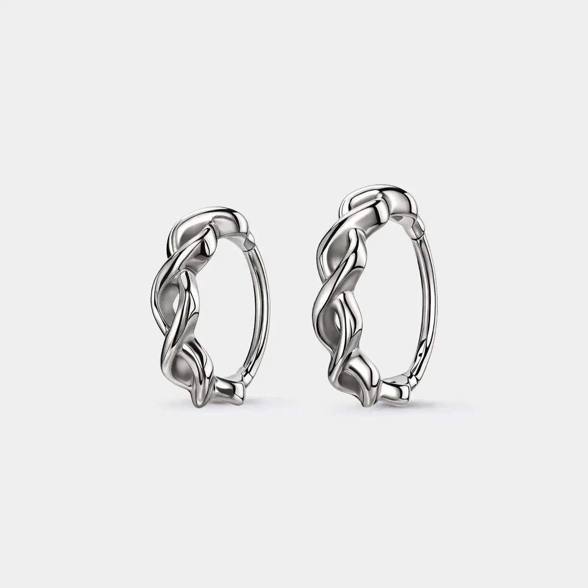 OUFER BODY JEWELRY Twisted Rope Hinged Nose Hoop, 20G 316L Stainless Steel Seamless Clicker Ring for Women, Cartilage & Nostril Piercing Jewelry, Jewelry For Women