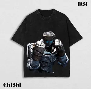 COLLECTION Real Steel Menswear Atom Noisy Boy Zeus Twin Cities Midas Gift for movie fans Top Apparel Classic Oversized Seamless Simple Straight Man designer shirts Men's Regular Fit Floral Print Tee Heavyweight Cotton T-Shirts