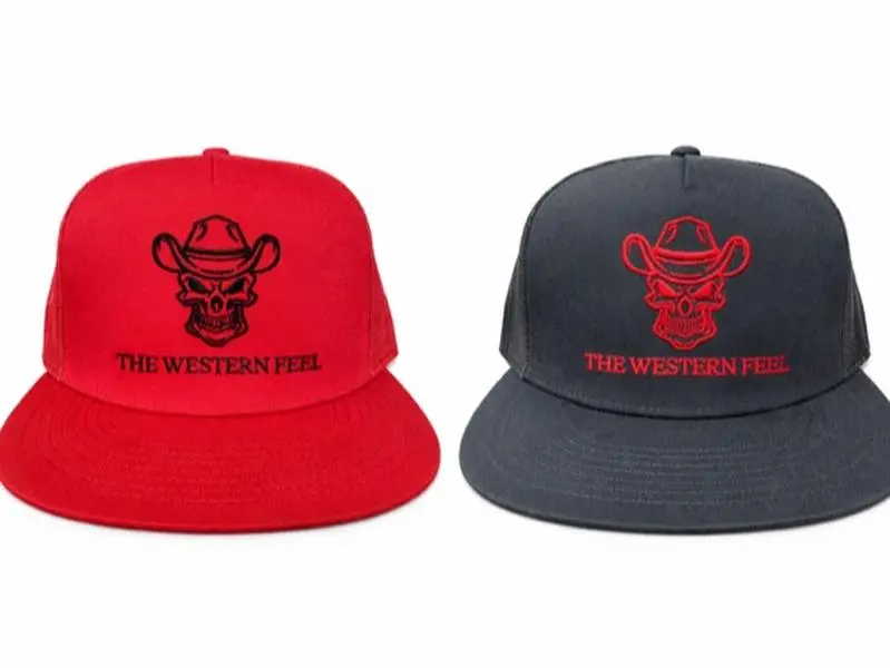 TWF Skull Cowboy Hat YP 6006 Flatbill - Distinctive Flatbill Design with Skull Cowboy Motif for Unique Style