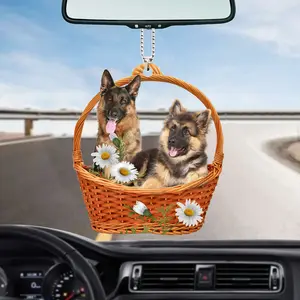 German Shepherd God'S Present Car Hanging Ornament Dog Tree Hanging Flat 2D Ornament