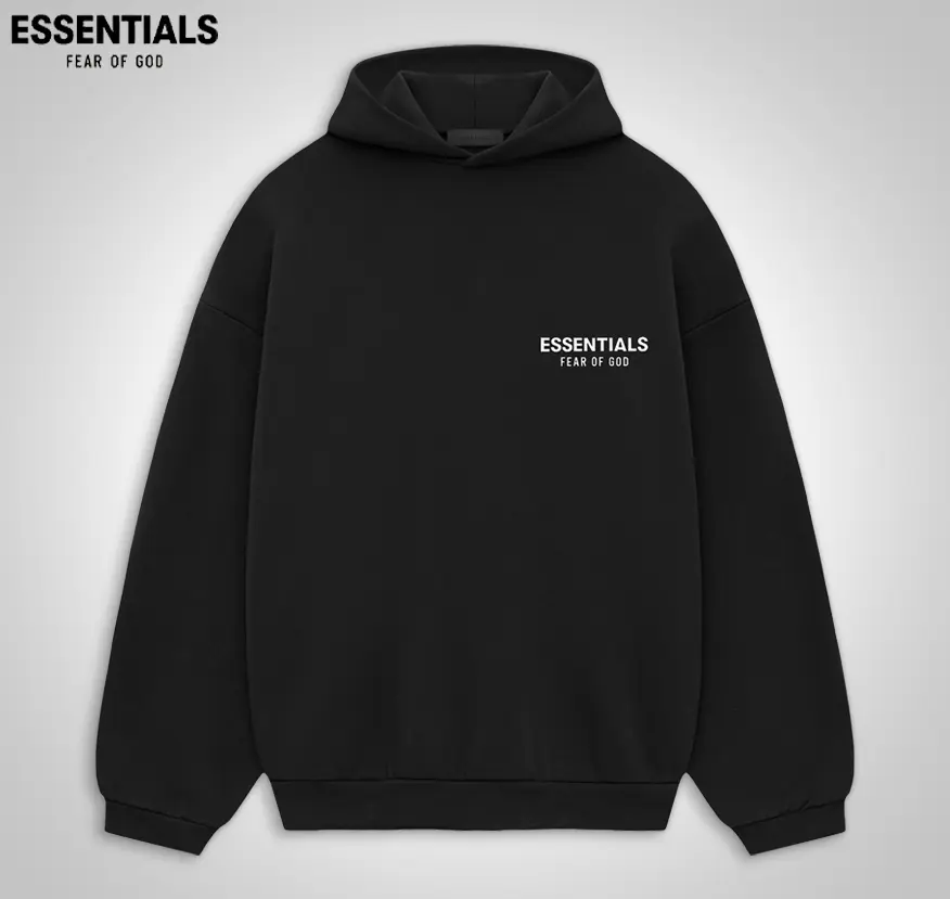 Fear of God Essentials FW24 Fleece Hoodie Men's Relaxed Fit Pullover Hoodie Heavyweight Casual Streetwear Sweatshirt