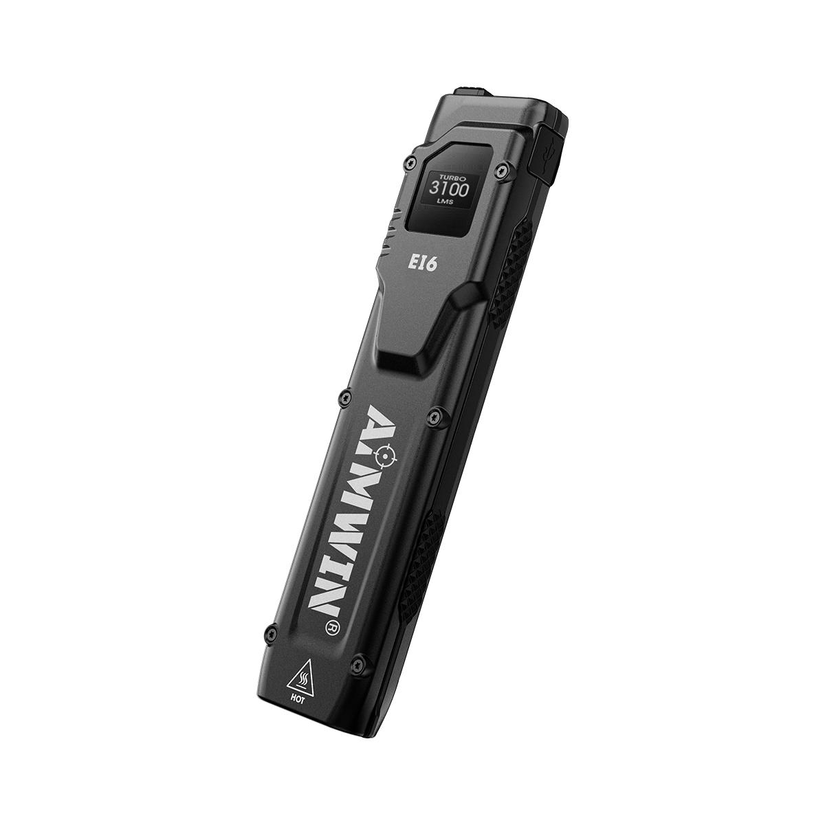 AIMWIN EI6 3100 Lumens Flat EDC Flashlight, USB-C Rechargeable Dual Switch Ultra Slim