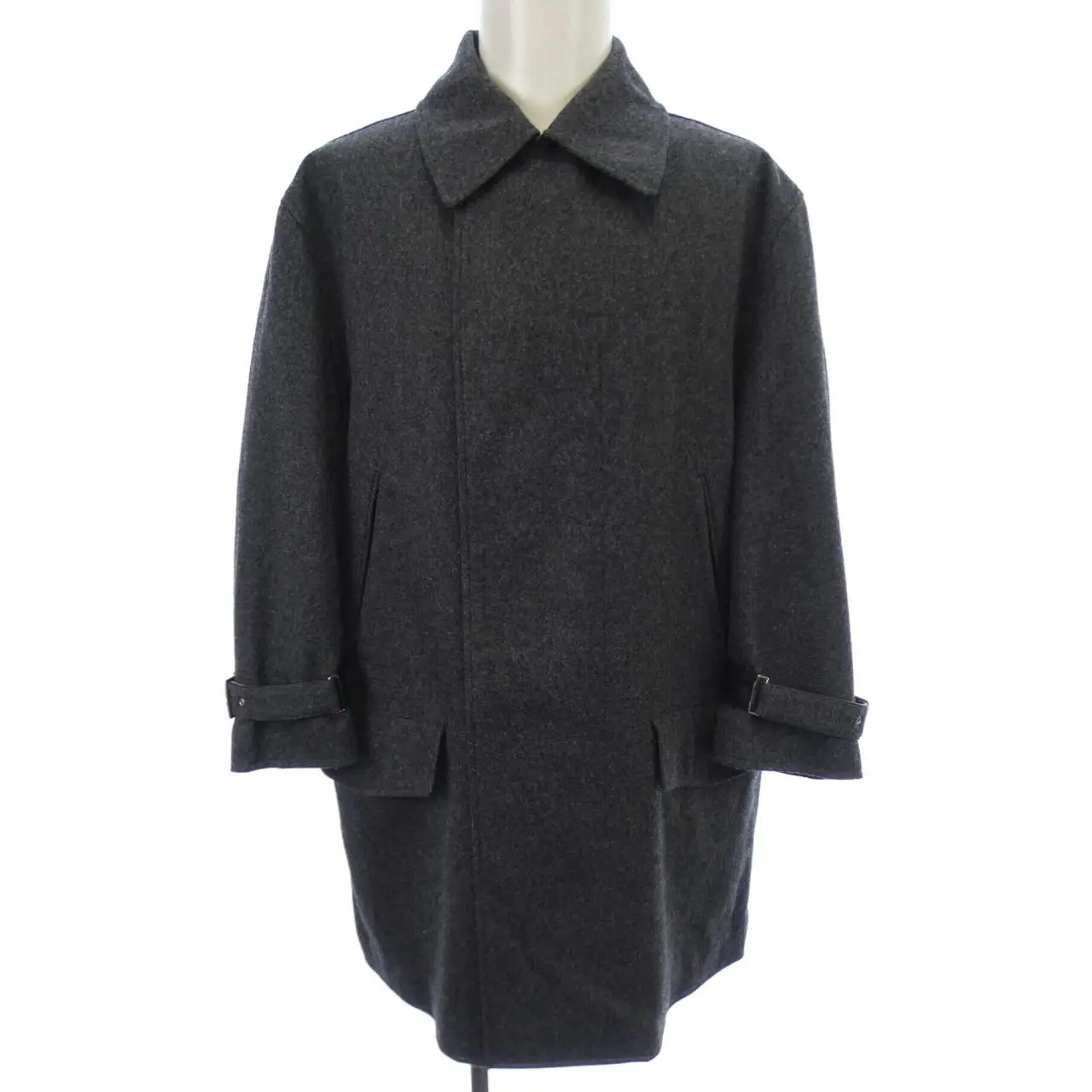 Pre-owned HERMÈS Calfskin Small Leather Goods Hermes Wool Leather Jacket