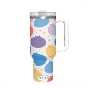 YETI Rambler 40 oz Tumbler with Handle and Straw Lid, Travel Mug Water Tumbler, Vacuum Insulated Cup with Handle, Color