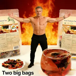 Vegan & Gluten-Free Ginseng Five Treasure Tea | 2 Bags for Maximum Value Men's and Women's Ginseng Five Treasure Tea health tea herbal formula Kidney Liver Support organic cleanse