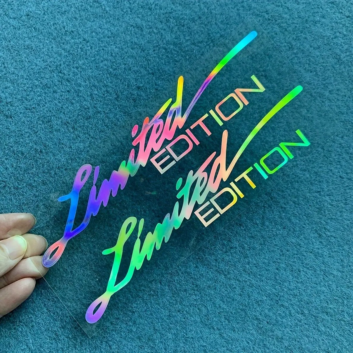 Set of 2 Limited Edition Reflective Car Decals, Vehicle Exterior Decoration, Car Decorative Sticker, Laser cut vinyl stickers, Easy to apply & remove, durable weatherproof PVC, Suitable for cars, motorcycles, bicycles, Automotive Decals