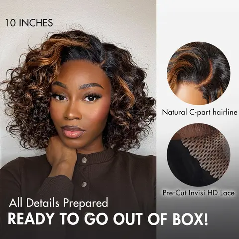 [LIVE]LUVME Hair Mature Bouncy Left C Part Loose Wave Glueless Minimalist HD Lace Wig Ready To Go