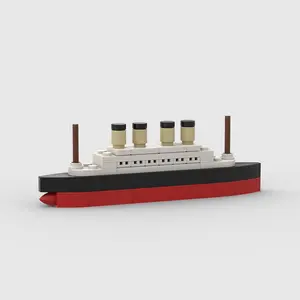 Cruise Ship Building Block Sets, 56pcs/set 3D Cruise Ship Boat Model Building Blocks, STEM Educational Toy, Ideal Toy Ship Gift