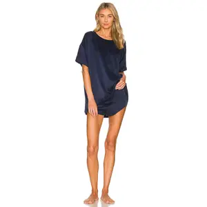 LUNYA Washable Silk Tee Set in Deep Blue
