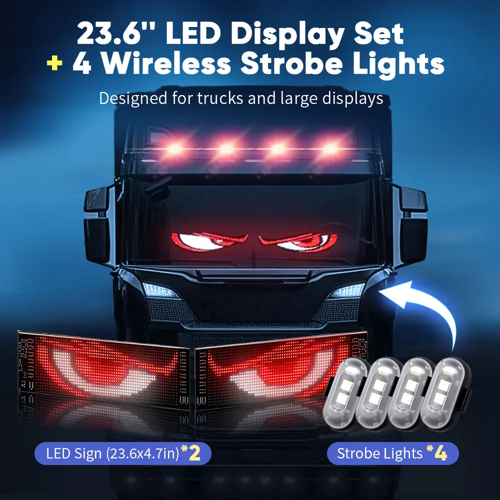 23.6" LED Set + 4 Strobes