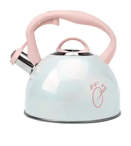 Paris Hilton Whistling Tea Kettle Stainless Steel, Dazzling Iridescent Finish with Paris Signature, 2.2-Quart