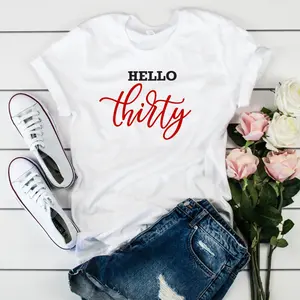 Men's 30th birthday celebration Graphic T-Shirt - Short Sleeve Crew Neck Regular Fit Casual Wear | Soft & Breathable Fabric, Durable Print, Everyday Comfort, Machine Washable, casual and celebratory flat lay with fashion accessories and flowers,