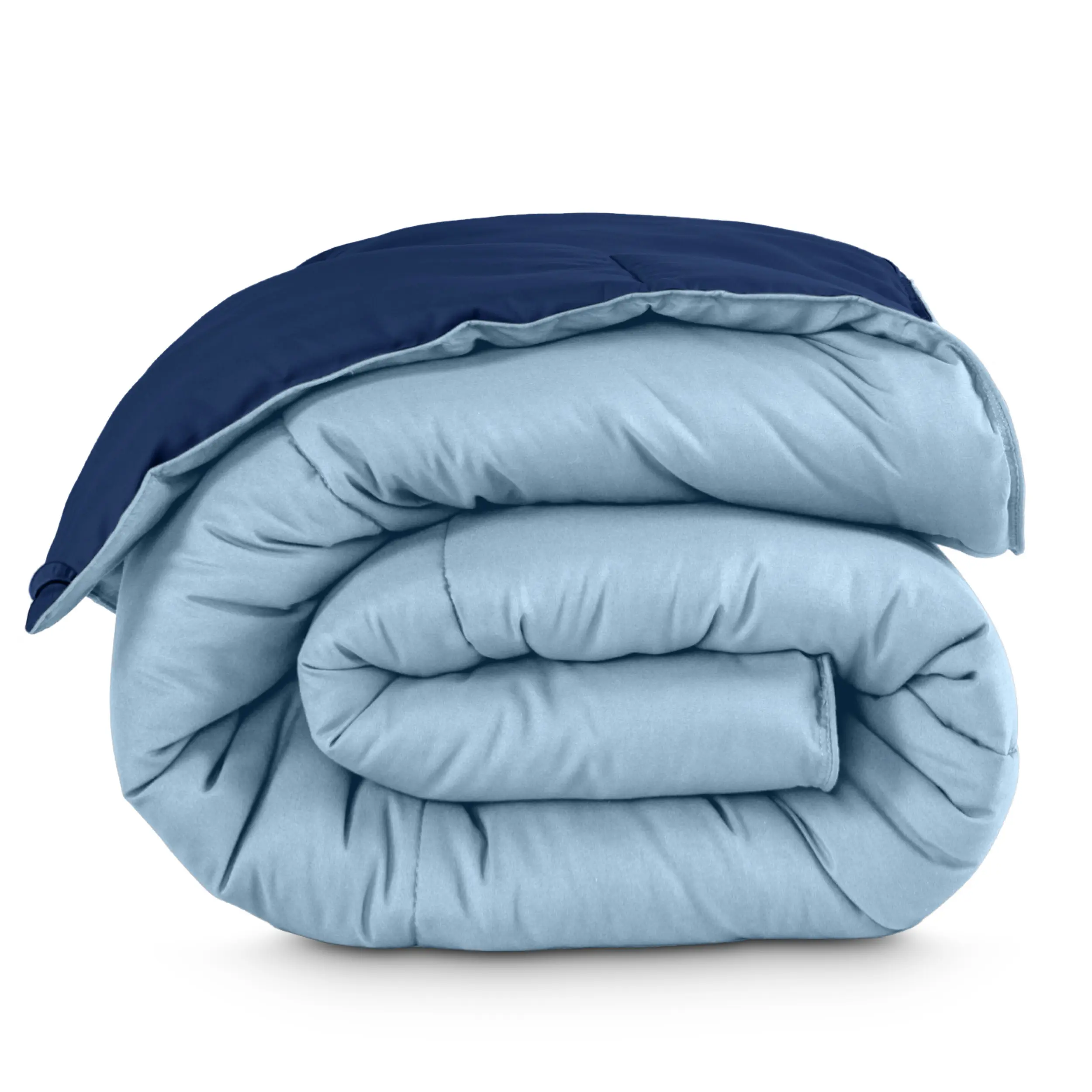 Bare Home Reversible Down Alternative Comforter with Piping, Smooth Brushed Fabric, Box Stitching, Soft Bed Cover for Year-Round Use