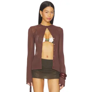 SNDYS Hadley Cardigan in Chocolate