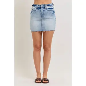 Judy Blue High Waist Rigid Magic Denim Skirt 2842