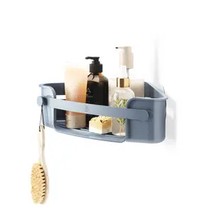 Umbra Flex Adhesive Corner Bin, Shower Storage Caddy with Hooks, Easy Installation - Choose Your Pack Organiser Waterproof