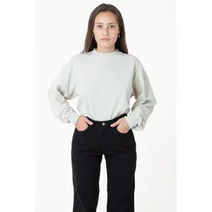 1406GD Unisex - Long Sleeve Garment Dye Mockneck T-Shirt