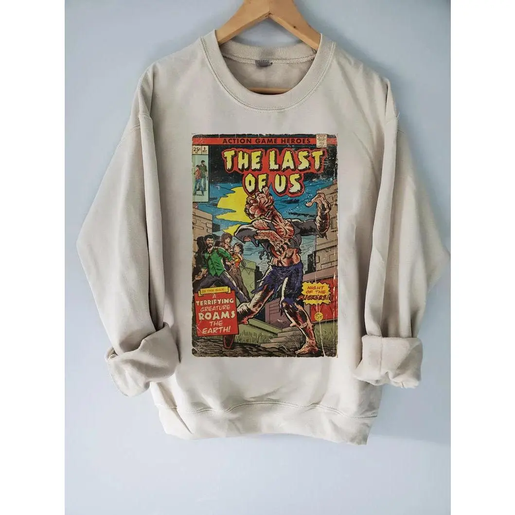 The Last Of Us Night of the Clickers Vintage Shirt, Comic book Fan Art Poster Sweatshirt, Video Game Shirt, Clickers Sweatshirt, TLOU Shirt