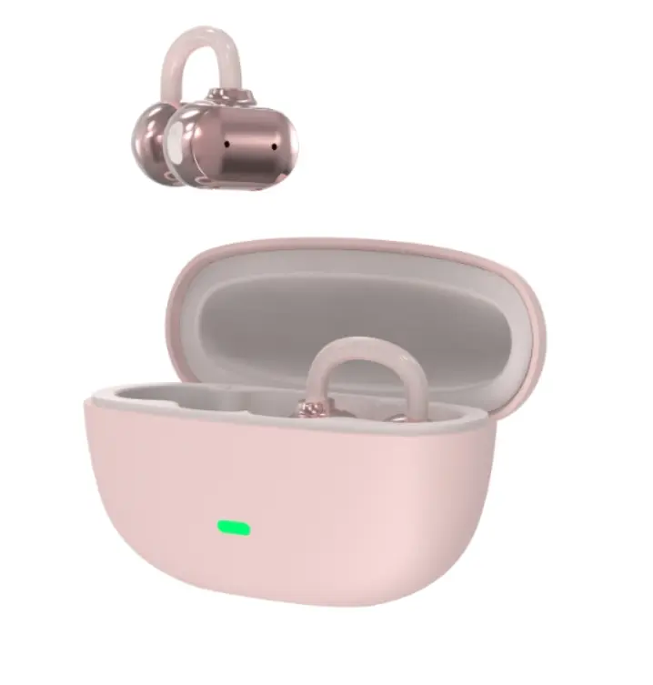 Wireless Bone Conduction Pink Earbuds with AI Music Composition Model App IPX8 Waterproof Dustproof Headphone For Sports Audio Electronic