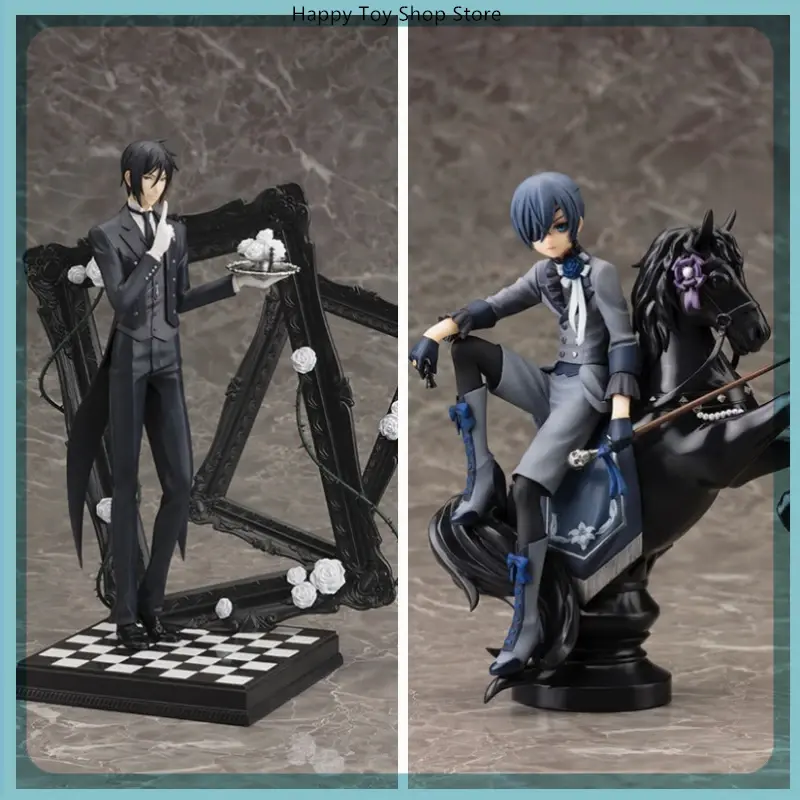 Black Butler Ciel Phantomhive Sebastian Michaelis Anime Figure Model Statue Collection Desktop Decoration Ornament Toy Gift