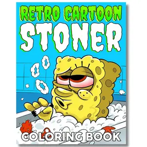 Retro Cartoon Stoner Coloring Book: 420 Coloring Pages Featuring Many Nostalgia Characters Smoking and Trippy Illustrations For Cannabis Lovers To Relax And Relieve Stress