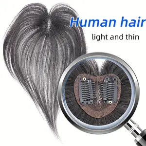 2025 Wholesale Arrivals [Natural Look Hair Topper] Lightweight & Breath100% Human Hair Topper Wig for Women |   Straight Hairpiece, Natural Look, Elegant Style for Casual & Formal Occasions, Hairpiece for Thinning Hair, Sleek, Secure Fit