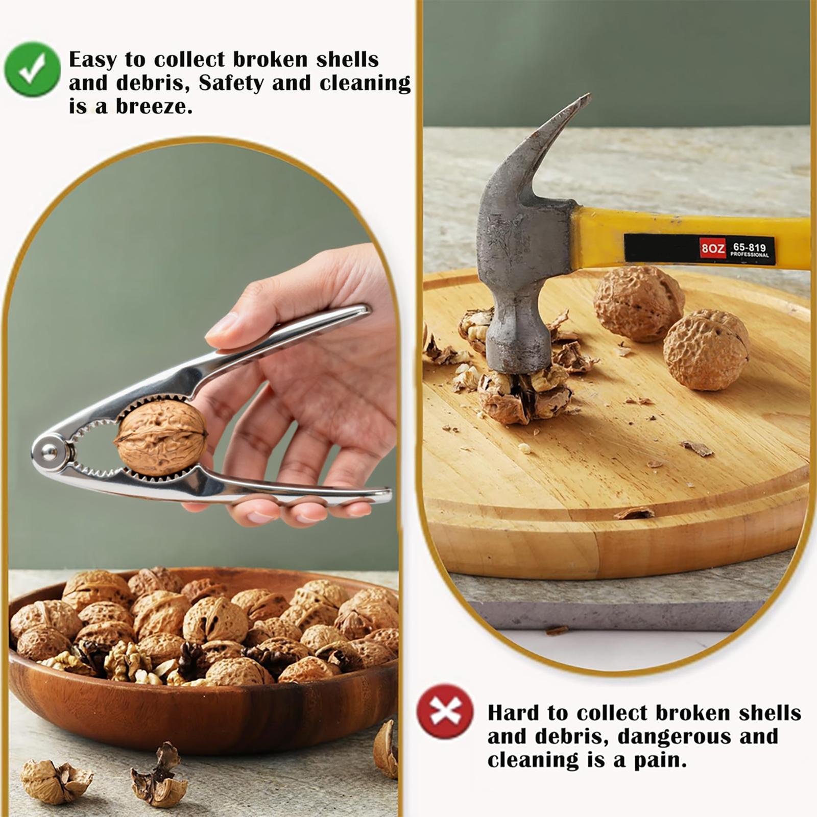 LAKE TIAN Nut Crackers Nutcracker Tool for Nuts Nut Cracker Kitchen Tool Seafood Sheller Clip Tool Kitchen Utensils Pecan Nut, Hazelnuts, Almonds Brazil Nuts Or Other Nuts