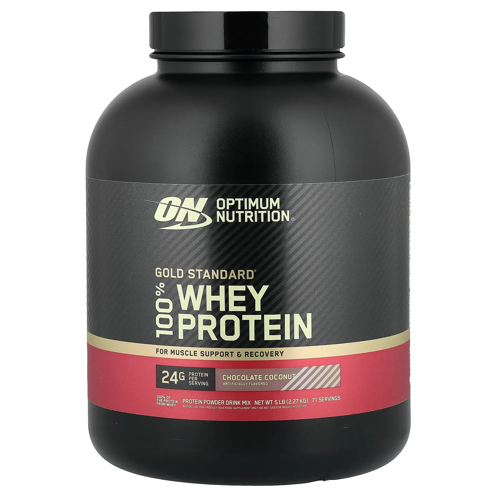Optimum Nutrition Gold Standard® 100% Whey Protein, Chocolate Coconut, 5 lb (2.27 kg)