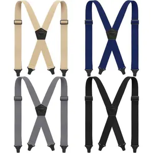 4 Pieces X-Back Hidden Suspender Straps for Backpacks, Heavy-Duty Hiking Suspenders, Adjustable Underwear Belts