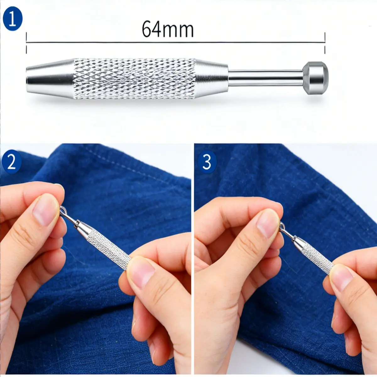 Stainless Steel Bead Extraction Tool Set, Precision Four Claw Clamp for Body Piercing Jewelry Nail Art Handmade Crafts