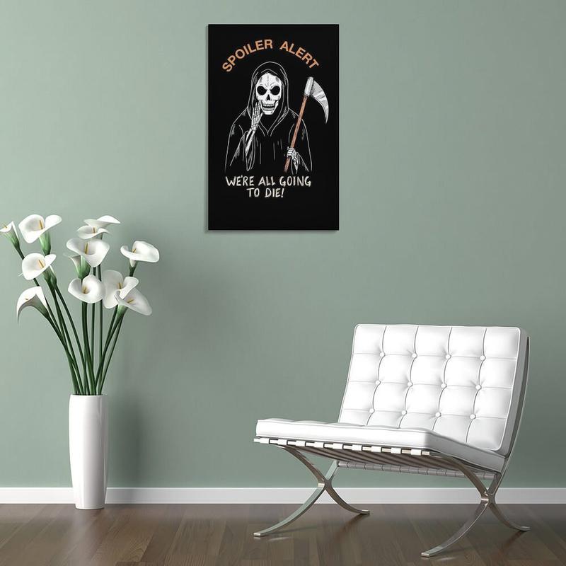 Macabre Halloween’s Skull Wall Art Prints, Made of Paper, Designed to Transform Your Home, Gallery, And Living Spaces Into A Haunted Haven. Canvas Poster Bedroom Decor Office Room Decor Gift Frames Ornaments Artistic Decoration Photo Hanging
