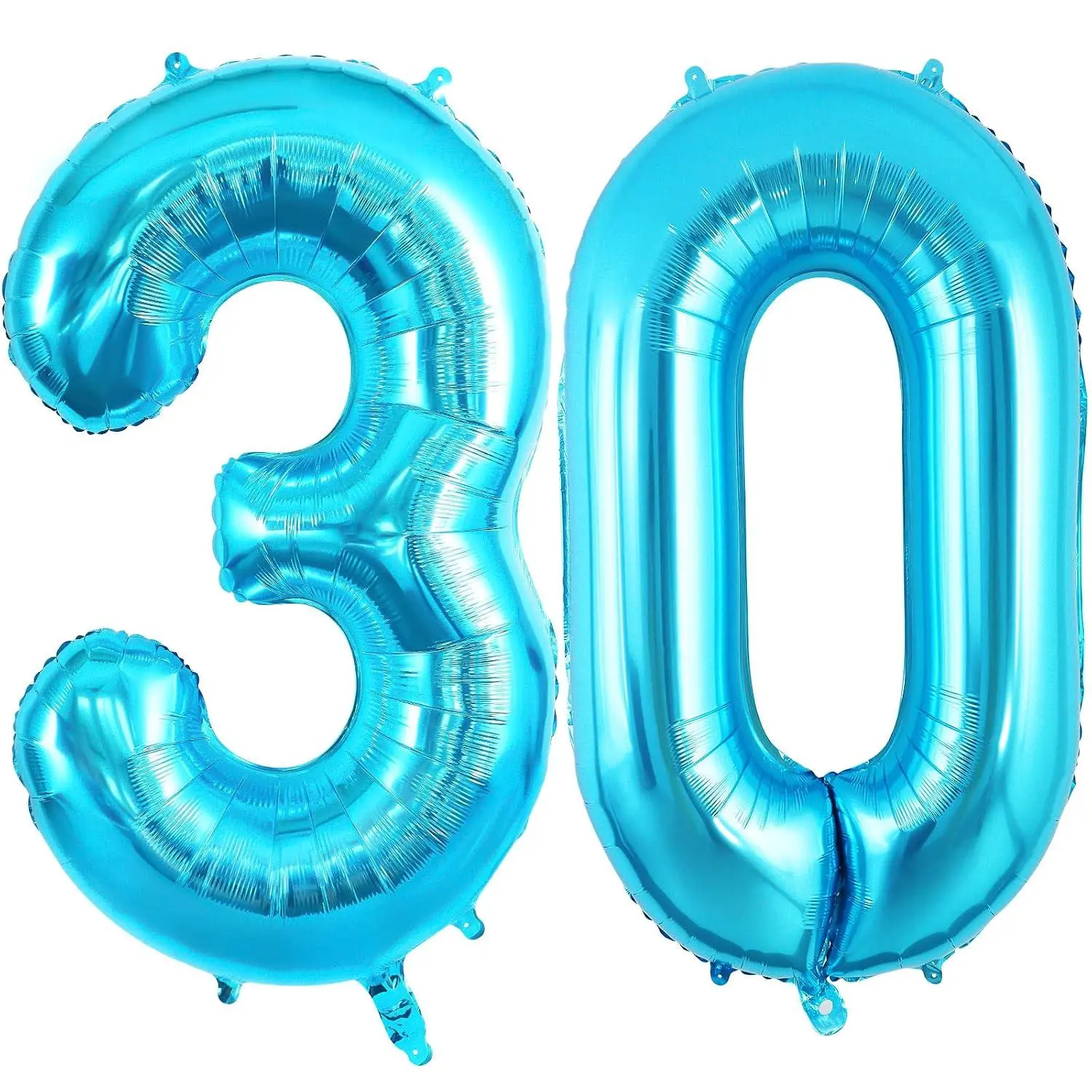30 Number Balloons Large Foil Number Balloon Big 40 Inch For 30Th Birthday Anniversary Event Celebration Party Decorations Blue