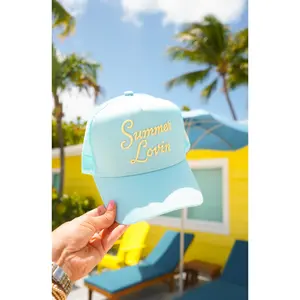 Summer Lovin - Baby Blue Canvas Trucker Hat