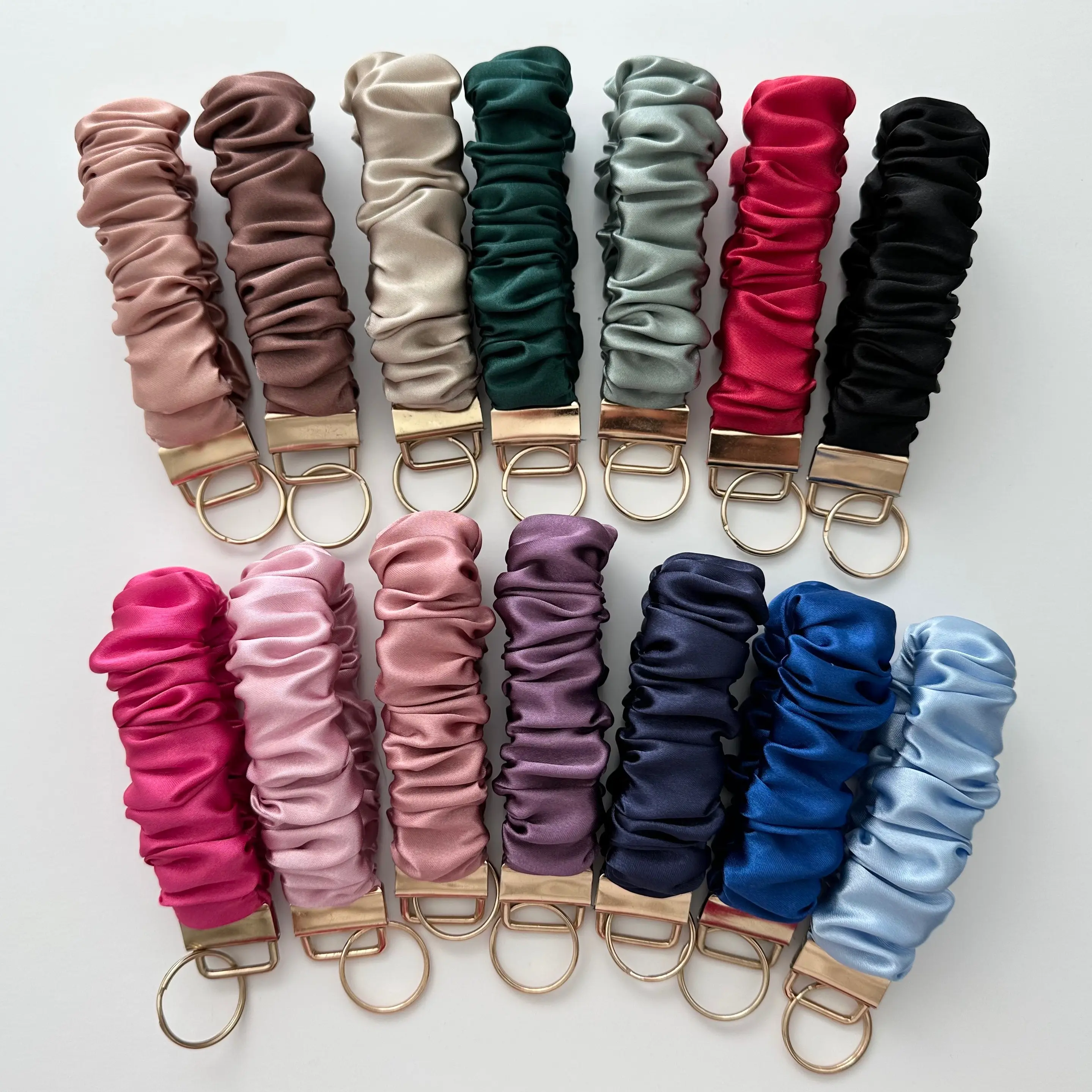 Scrunchie Keychain Wristlet, key fob keychain, scrunchie, gifts