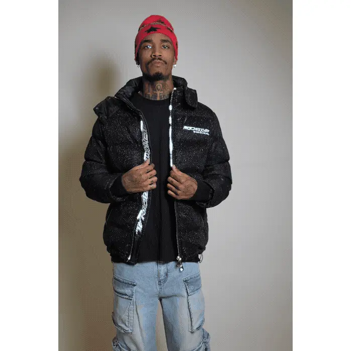 Gleam Black Puffer Jacket