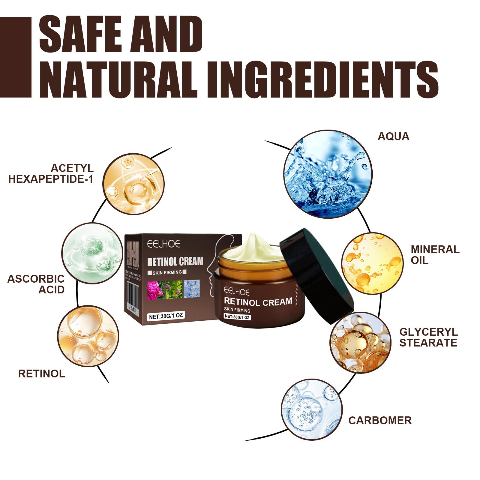 Retinol Cream Anti Aging Skin Firming Face Cream for Beginners Gentle Daily Skincare for Smooth Texture Brightening Glass Skin