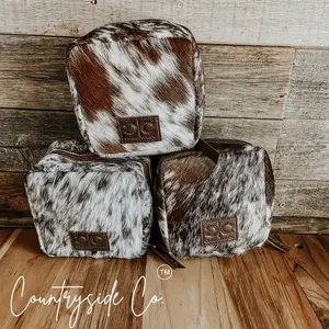 Bag Organizers Cowhide - Versatile Design for Everyday Use with Multiple Compartments and Compact Size by Countryside Co. pouch