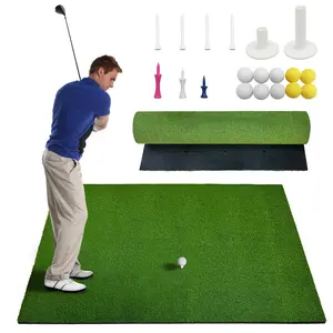 Garvee 5x4 ft Golf Hitting Mat,31 mm Golf Mats for Practice Heavy Duty Turf Driving Range Mats Works with Golf Simulators Outdoor Indoor
