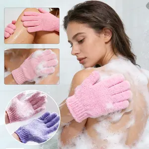 Soft Exfoliating Gloves Set of 2, Gentle Scrub, Colorful, Durable Plastic Material, Ideal for Bathing and Shower, Remove Dead Skin, Exfoliating Shower Scrubber