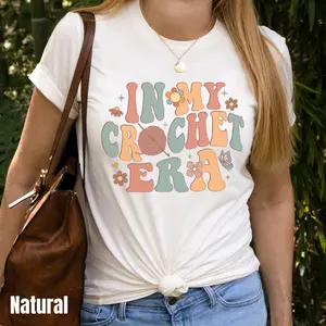 In My Crochet Era T-Shirt, Crochet Shirt, Gift for Crocheter, Crochet Lover Shirt, Crocheting Gift, Unisex Cotton Tee