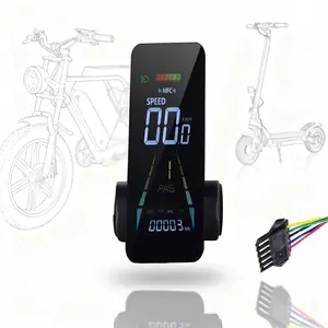 F4 Electric Bicycle LCD Display, NFC Unlock Support, Fits E-Scooters & E-Bikes, 18v-60v Universal, Christmas Gift Idea