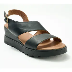 Bueno Leather Wedge Sandals - Gianna